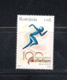 ROMANIA 2012 - 100 DE ANI FEDERATIA ROMANA DE ATLETISM, MNH - LP 1939, Nestampilat