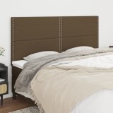 Cumpara ieftin Tăblii de pat, 4 buc, maro &icirc;nchis, 90x5x78/88 cm, textil