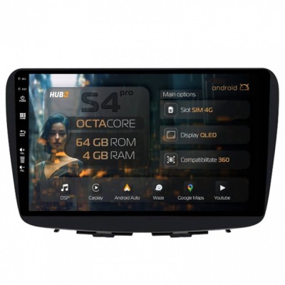 Navigatie Suzuki Baleno 4GB RAM Android 13 Octacore Slot Sim 4G DSP GPS Wi-FI Carplay Android Auto USB Bluetooth Waze Touchscreen 9 inch foto