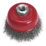 Perie cupa din sarma 100 mm M14 pentru polizor unghiular Verto