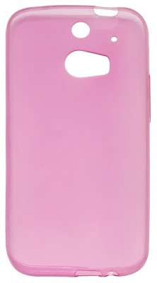 Husa silicon ultraslim roz transparent pentru HTC One (M8) foto