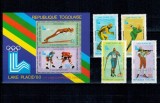 Togo 1980 - Jocurile Olimpice de iarna, sport, serie si colita neuzata