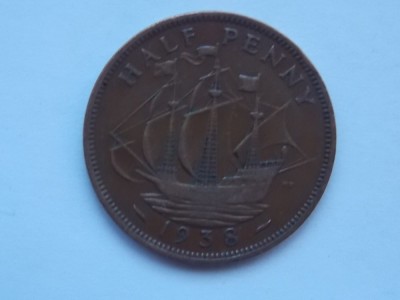 HALF PENNY 1938 GBR foto