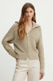 BOSS cardigan din amestec de lana culoarea bej, călduros, 50518368