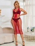 Eross babydoll Hollow Out Long XS/M Red