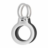 Set 2 Suporturi cu Inel pentru Chei Belkin, Compatibil AirTag, Negru/Alb