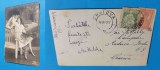 Carte Postala superba, circulata datata 1922 - Christos a Inviat, scena galanta, Sinaia, Printata