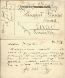 CP1731N Feldkorrespondenzkarte, carte poștală militară, 1916, ștampila Infanterieregiment Nr 61 din Timișoara, Ettapenpostamt 357, expediată la Arad