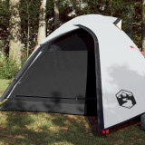 VidaXL Cort camping cupolă 3 persoane alb, țesătură opacă, impermeabil