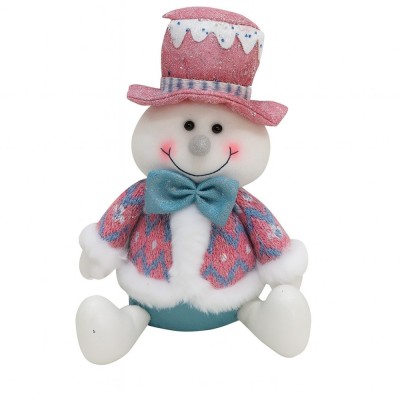 Figurina de Craciun Om de Zapada cu Palarie, Flippy, Figurina Decorativa Om de Zapada pentru Sarbatorile de Iarna, 26 x 20 x 12 cm, Multicolor foto