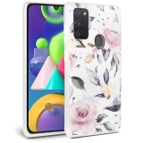 Husa TPU Tech-Protect FLORAL Samsung Galaxy A21s, Alba