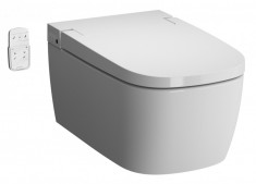 Set vas WC suspendat Vitra Metropole Rim-Ex V-Care Smart Basic 60cm capac cu inchidere lenta si functie de bideu foto