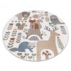 Covor BONO 8425 cerc Animale de pădure crem / maro, cerc 100 cm