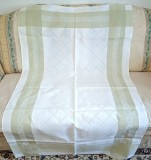 Fata de masa Vintage din damasc subtire de bumbac, cu model in tesatura