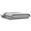 VidaXL Cadru de pat cu LED, gri sonoma, 135x190 cm, lemn prelucrat
