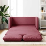 Canapea extensibilă 2 &icirc;n 1, bordo, 112x174x55 cm, textil