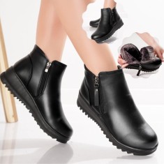 Ghete Dama Imblanite Negre din Piele Ecologica Narosa, 36