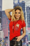 U837-3 Tricou casual cu imprimeu pisica