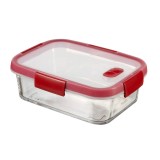 Caserola alimente, Curver Smart Cook, sticla, dreptunghiulara, transparenta, 0.9 L