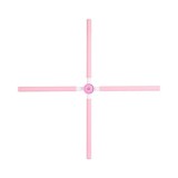 Bara aerobica si extensibila pentru corectarea posturii spatelui, 80 cm, Roz, Oem