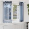 Gossi perdele voile cu oelii 2 buc albastru regal