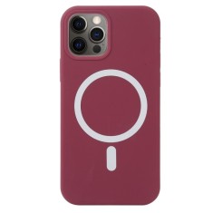 Husa MagSafe liquid large hole magnetic shell pentru Apple iPhone 13 Pro, Full Cover, Liquid Silicone, Magnetica, Incarcare Wireless, Flippy, Mov foto