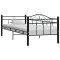 vidaXL Cadru pat de zi, negru, 90 x 200 cm, metal