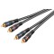 Cablu 2x RCA 2m OFC cupru dublu ecranat Goobay
