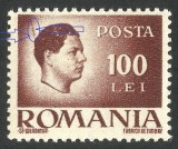Cumpara ieftin EROARE ROMANIA 1945 LP 188 REGELE MIHAI I MNH - BARA OBLICA LA CEAFA EFIGIEI, Regi, Nestampilat
