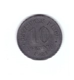 Moneda Germania 10 pfennig 1921 zinc, stare foarte buna, curata