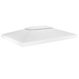 Cumpara ieftin Acoperis de pavilion cu 2 niveluri, alb, 4x3 m, 310 g/m&sup2;