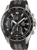 Ceas Barbatesc Casio Edifice EFV-550P-1A, Quartz, Analog, Inox, Curea Silicon, Negru, Rezistent Apa 10ATM