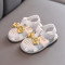 Sandalute ivoire pentru fetite - Gold bow (Marime Disponibila: 6-9 luni