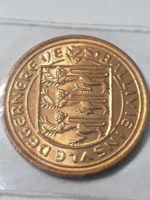 C2 Guernsey 1 New Penny 1971 UNC foto