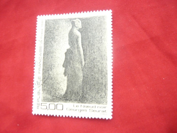 Serie 1 valoare Franta 1991 - Pictura - G.Seurat ,stampilat