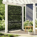 Paravan despartitor metalic negru 180x90 cm pentru interior si exterior