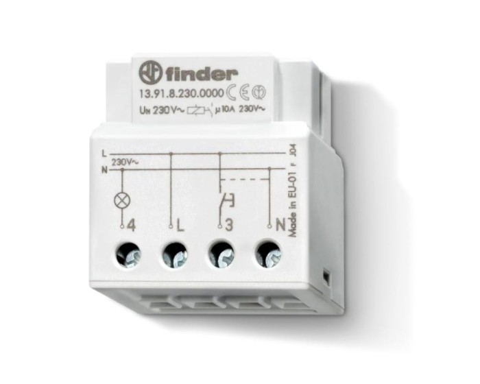 Releu pas cu pas (teleruptor) 10A 1ND 230V Finder 139182300000