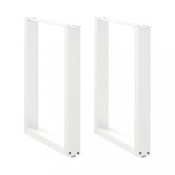 Cumpara ieftin Picioare de masa in forma de U, 2 buc., alb, 60x(72-73) cm, otel