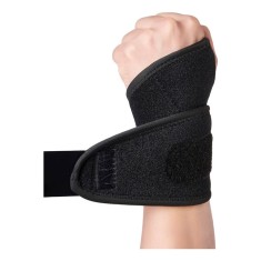 Set 2 bandaje pentru incheietura mainii, ajustabil, textil, prindere velcro, negru