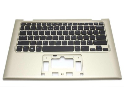 Tastatura Dell Neagra 0KNM 0M1UI11 cu Palmrest auriu, 460 00K1A 0001 cu Palmrest auriu, 490 00K07 0S1D cu foto