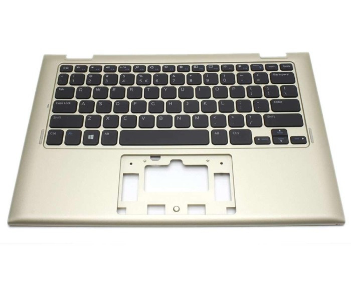 Tastatura Dell Neagra 0KNM 0M1UI11 cu Palmrest auriu, 460 00K1A 0001 cu Palmrest auriu, 490 00K07 0S1D cu