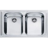 Chiuveta Franke Logica Line 101.0021.625 LLX 620, 790 x 500mm (margine slim), 2 cuve, Inox satinat