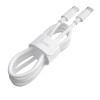 Cablu Date &amp; Incarcare Fast Charging Tip C - Tip C 5A (Alb) 1 Metru Hoco X51
