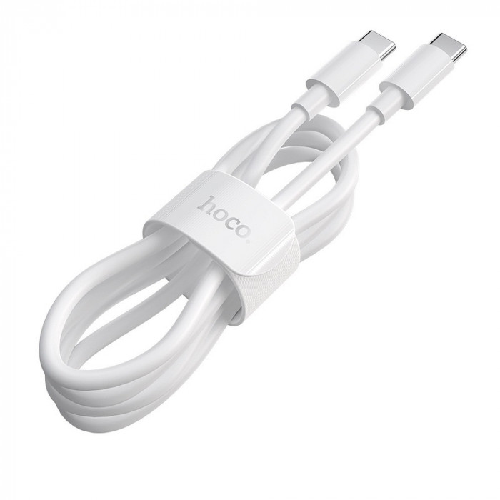 Cablu Date &amp; Incarcare Fast Charging Tip C - Tip C 5A (Alb) 1 Metru Hoco X51