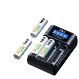 Incarcator Inteligent cu 4 acumulatori AA, 2800 mAh, Ni-Mh