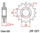 Pinion fata 15 dinti pas lant 525 - Honda CB 600 F Hornet (98-06) - S F21 Hornet S (00-04) - CBF 600 N/S (05-07) - CBR 600 F (97-98)