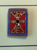 Insigna CFR DEJ (aniversare 100 ani 1881-1981)