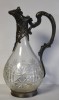 Carafa veche pentru vin - metal argintat si cristal Baccarat - Franta secol XIX - capacitate 1 litru