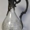Carafa veche pentru vin - metal argintat si cristal Baccarat - Franta secol XIX - capacitate 1 litru