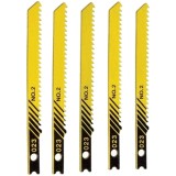 Raider 209911 - Set panze fierastrau pendular tija cu un prag de prindere (T) - mm lemn taiere dreapta grosiera 5 bucati